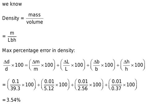 The measured value of mass length breadth and thickness of a 